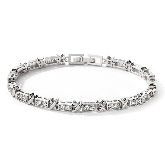 Gold Plated Cubic Zirconia Tennis Bracelet