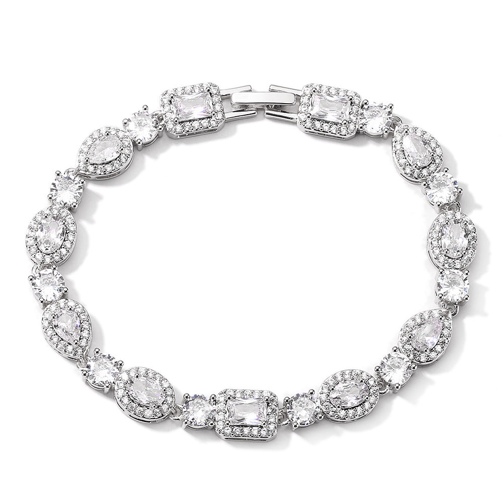Sparkling Gold-Plated Cubic Zirconia Bracelet