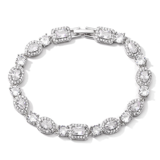Sparkling Gold-Plated Cubic Zirconia Bracelet
