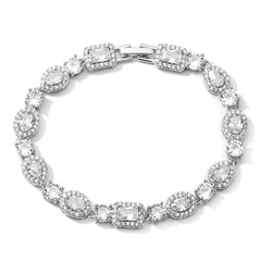 Sparkling Gold-Plated Cubic Zirconia Bracelet