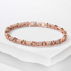 Gold Plated Cubic Zirconia Tennis Bracelet