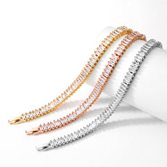 18K Gold-Plated Cubic Zirconia Tennis Bracelet (18cm/7inches)