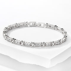 Gold Plated Cubic Zirconia Tennis Bracelet