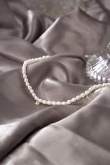 Freshwater Pearl Necklace with Daisy Pendant