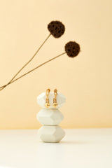 18K Gold Plated Rivet Chain Earrings