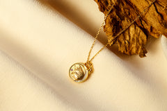 Vintage Cat Moon Goddess Necklace