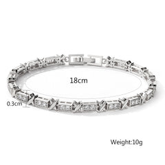 Gold Plated Cubic Zirconia Tennis Bracelet