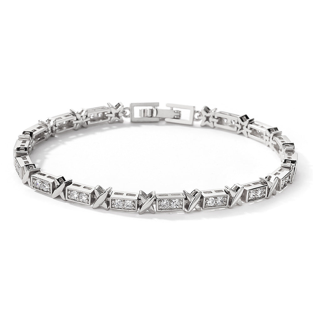 Gold Plated Cubic Zirconia Tennis Bracelet