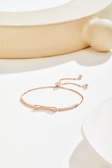 Rose Gold Cubic Zirconia Adjustable Bracelet