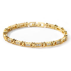 Gold Plated Cubic Zirconia Tennis Bracelet