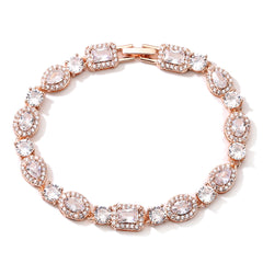 Sparkling Gold-Plated Cubic Zirconia Bracelet