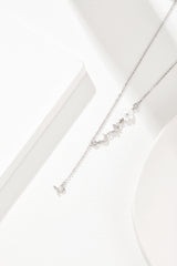 Delicate Pearl Pendant Necklace with Sparkling Cubic Zirconia