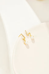 Delicate Hoops with Luminous Pearls and Sparkling Zirconia