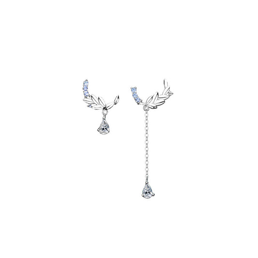 Striking Mismatched S925 Sterling Silver Stud Earrings