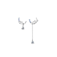 Striking Mismatched S925 Sterling Silver Stud Earrings