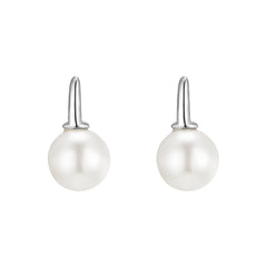 Luminous Pearl Stud Earrings in Sterling Silver
