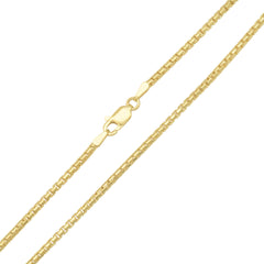 Sterling Silver Italian Unisex Round Box Chain - 18"-24" Made in Italy