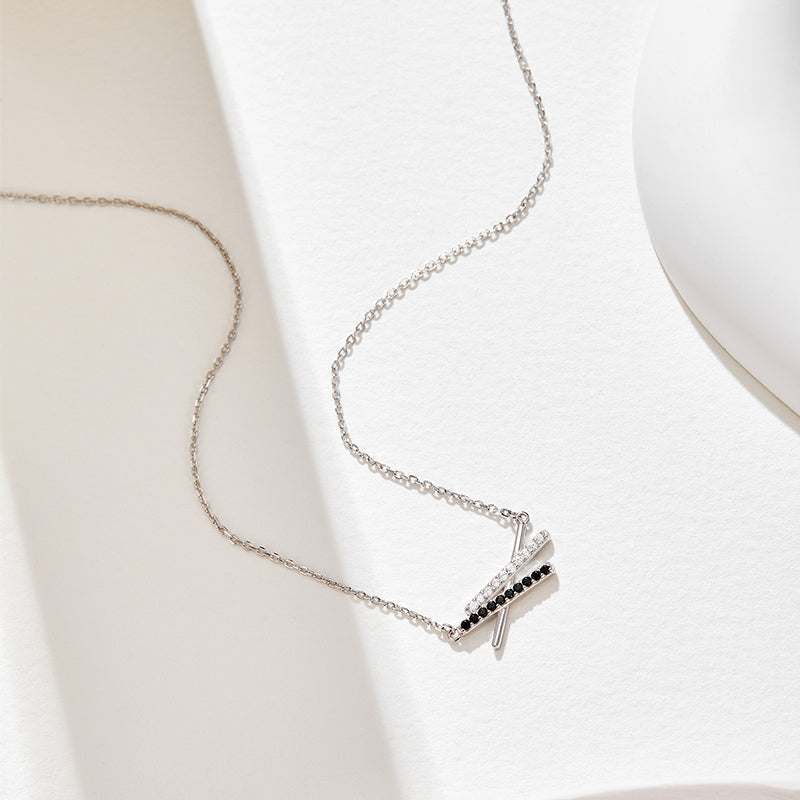 Luminous White Gold Pendant Necklace