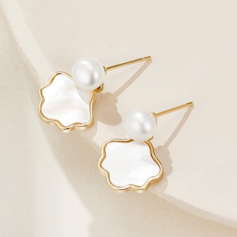 Delicate Gold Hoops with Luminous Freshwater Pearls
