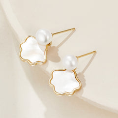 Delicate Gold Hoops with Luminous Freshwater Pearls
