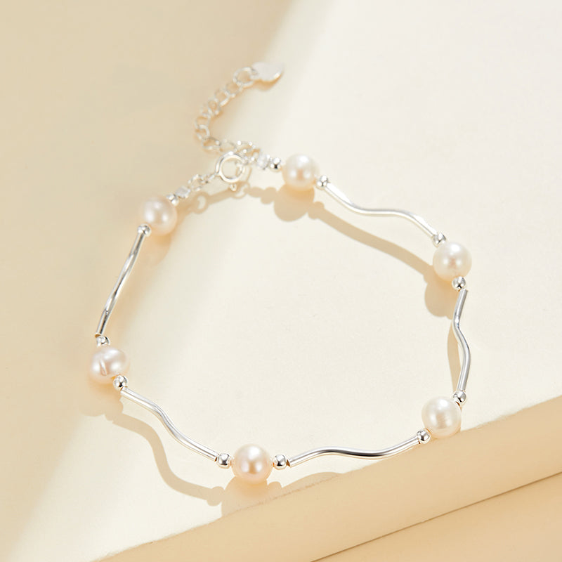 Minimalist Silver Bracelet - Perfect Layering Piece