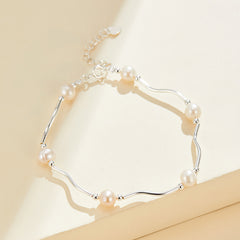 Minimalist Silver Bracelet - Perfect Layering Piece