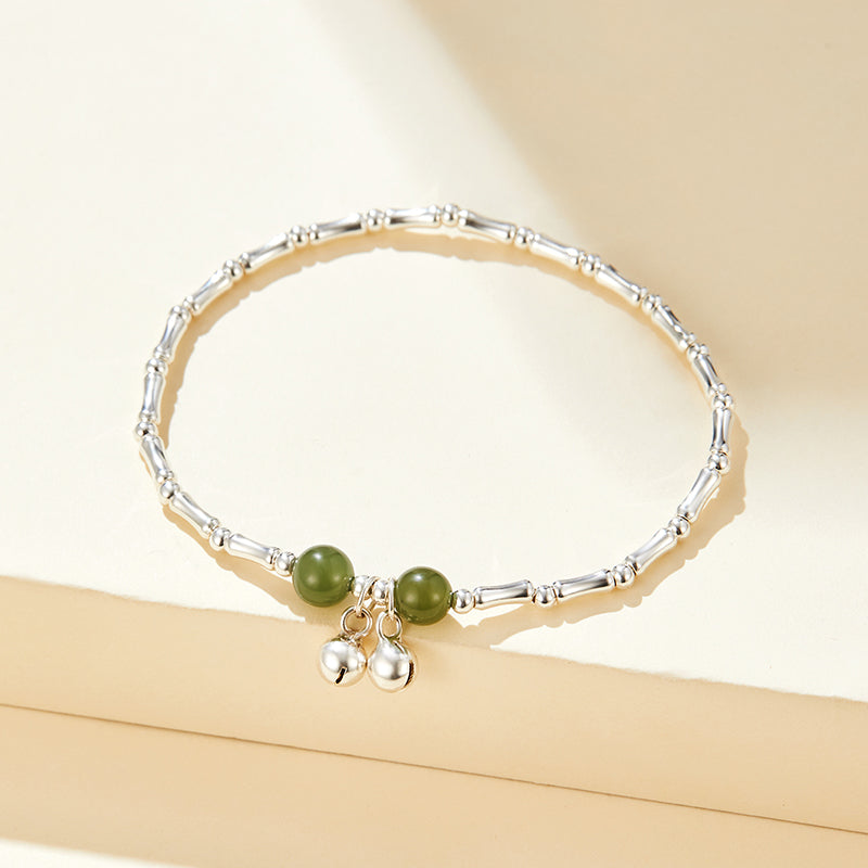 Sterling Silver Bracelet with Jade