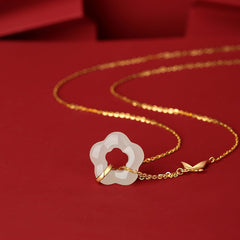 S925 Silver Necklace with Jade Pendant