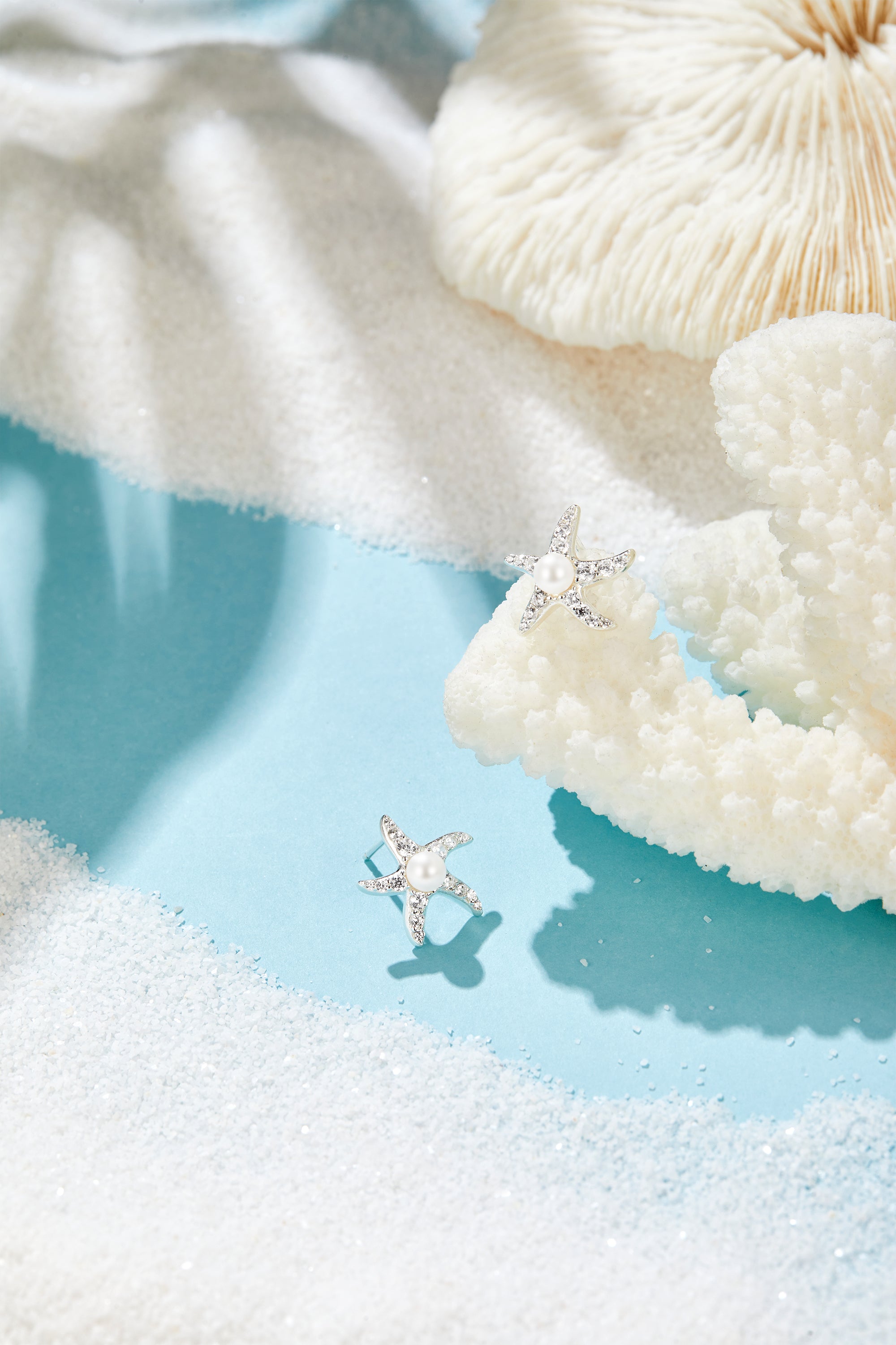 Seastar Pearl Stud Earrings