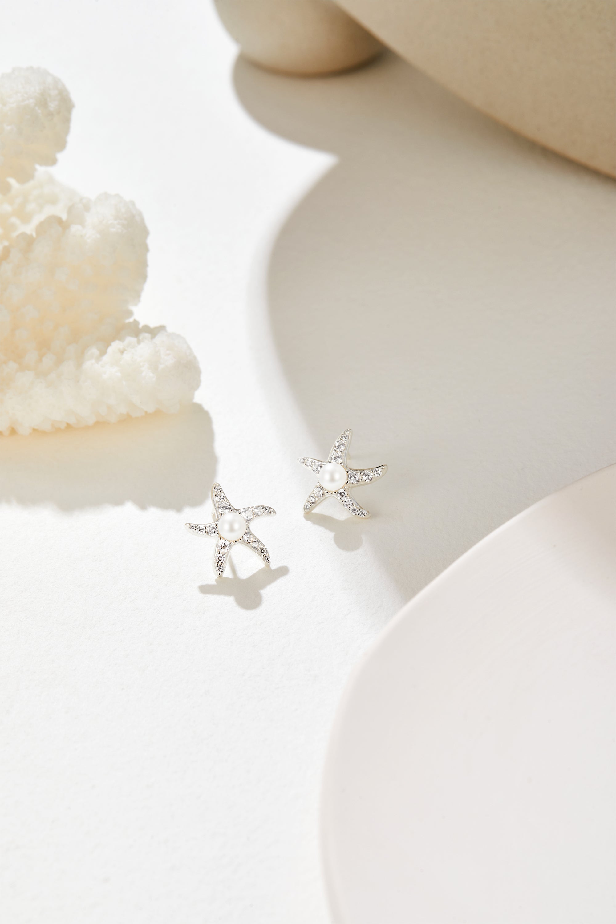 Seastar Pearl Stud Earrings