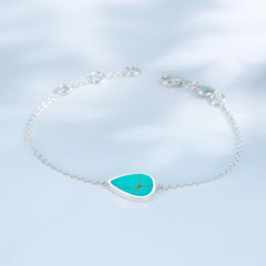 Raindrop Bracelet in Sterling Silver