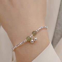 Sterling Silver Bracelet with Jade