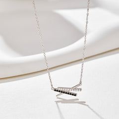 Luminous White Gold Pendant Necklace