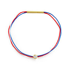 Delicate Elegance: 18K Yellow Gold Bracelet with 0.1ct Lab-Created Diamond (Station Set, F-G Color, SI Clarity)