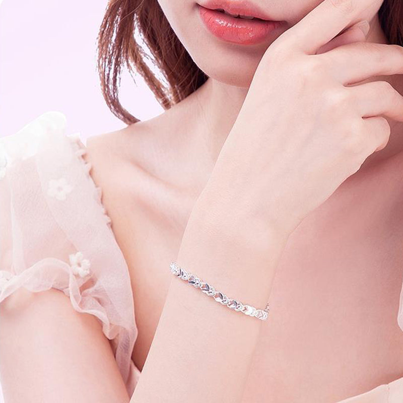 Adjustable Sterling Silver Bracelet with Butterfly Charm