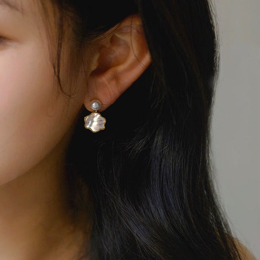 Delicate Gold Hoops with Luminous Freshwater Pearls