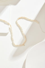 Freshwater Pearl (Flat) Necklace with Daisy Pendant