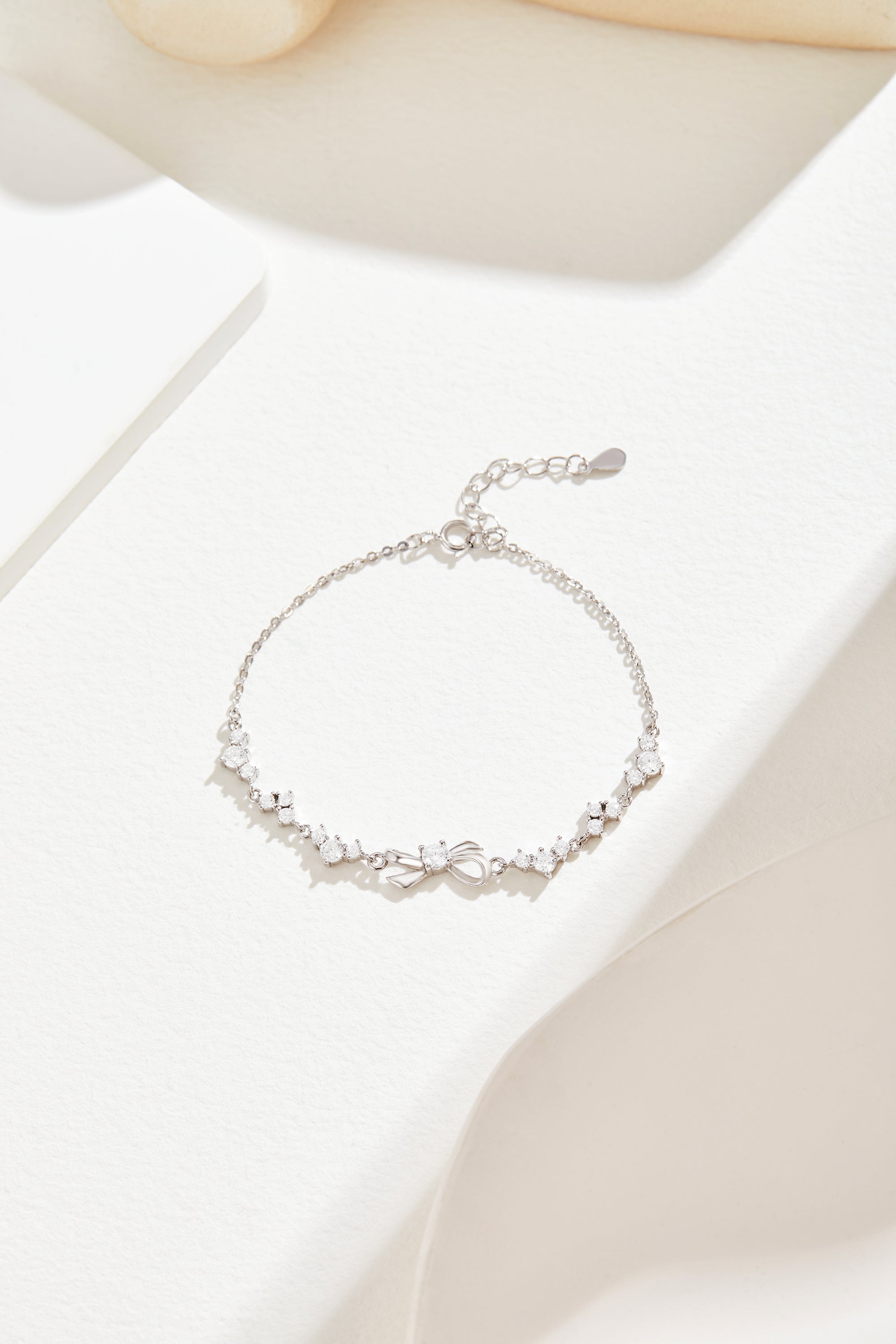 Delicate 999 Sterling Silver CZ Bracelet