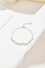 Delicate 999 Sterling Silver CZ Bracelet