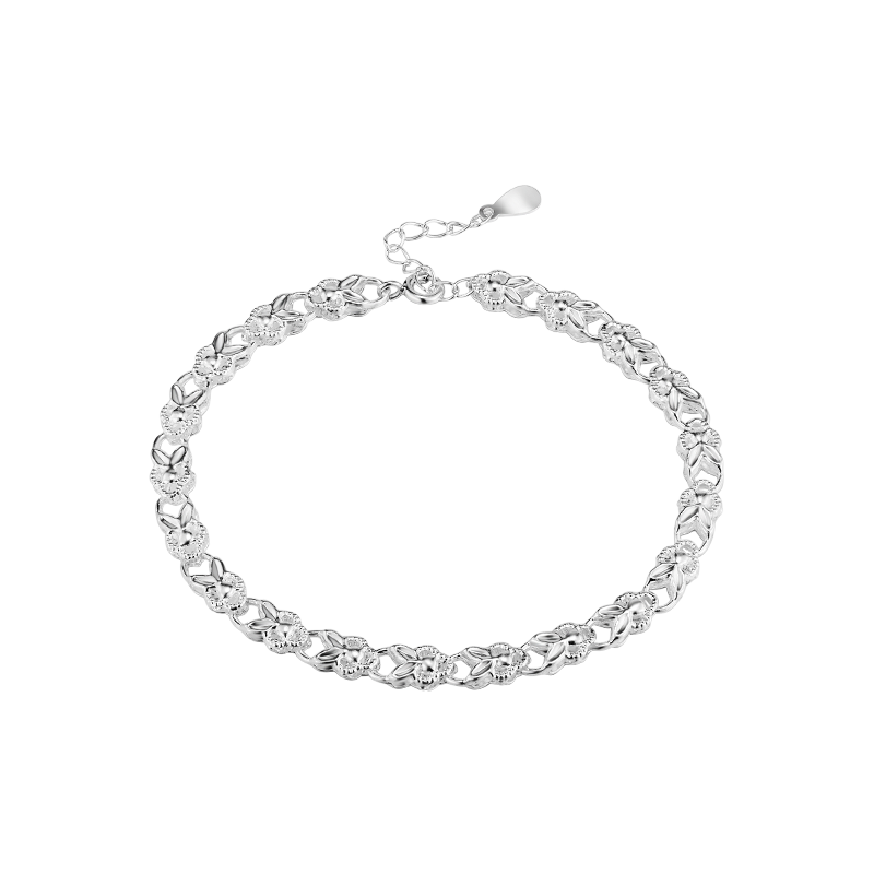 Adjustable Sterling Silver Bracelet with Butterfly Charm