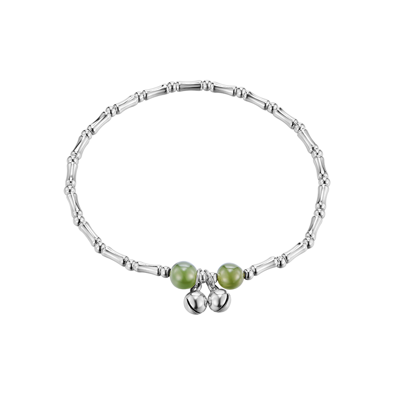 Sterling Silver Bracelet with Jade