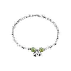 Sterling Silver Bracelet with Jade