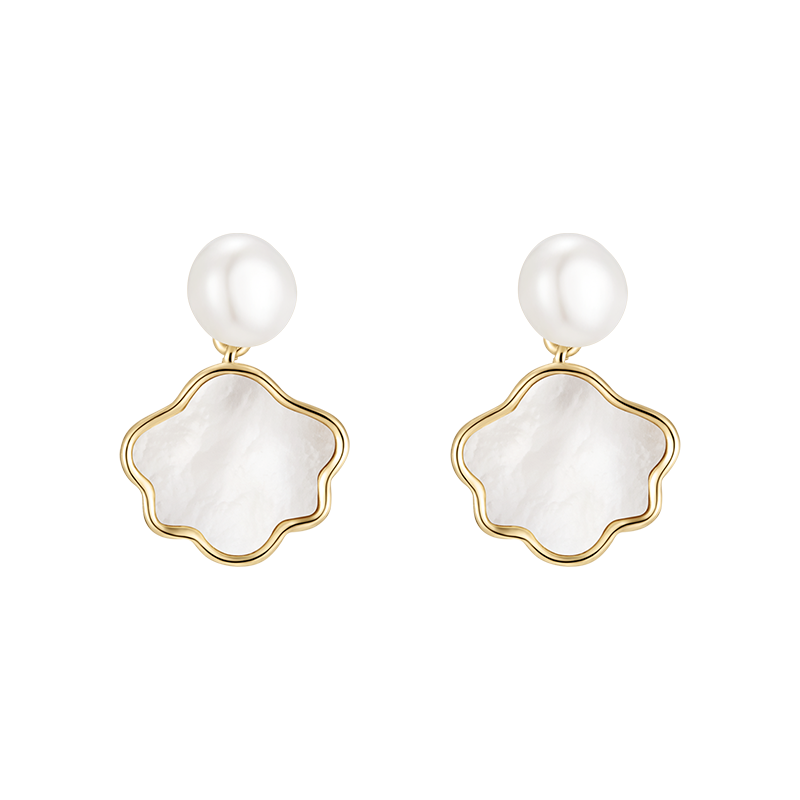 Delicate Gold Hoops with Luminous Freshwater Pearls