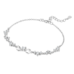 Delicate 999 Sterling Silver CZ Bracelet