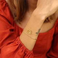 Silver Star Pendant Bracelet