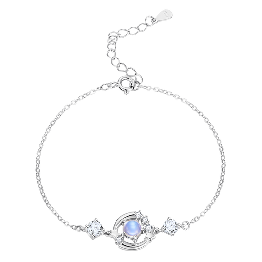 Silver Blue Planet Bracelet