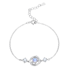 Silver Blue Planet Bracelet