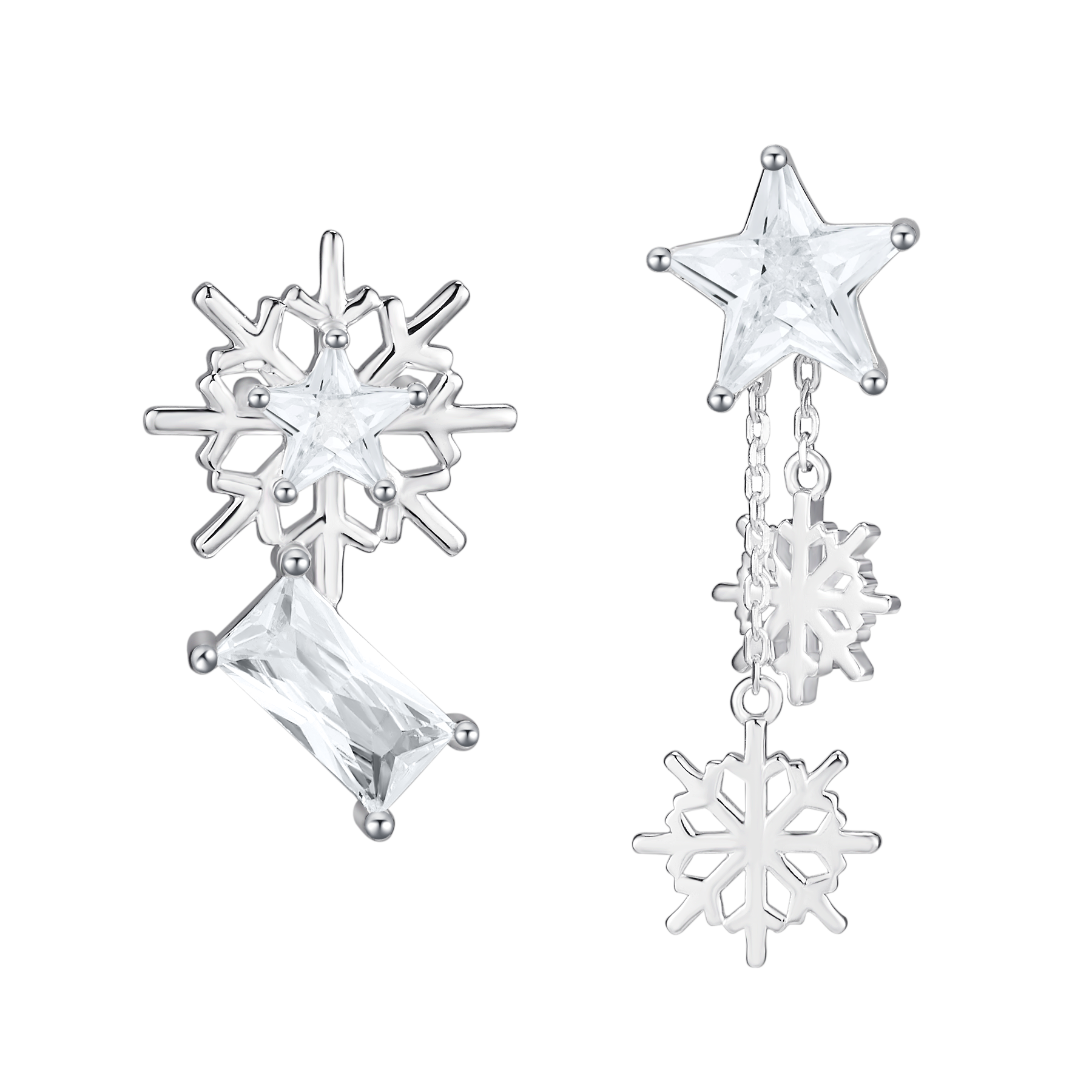 Configurable Mix and Match Silver Earrings