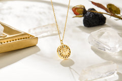 Coin Necklace in Sterling Silver