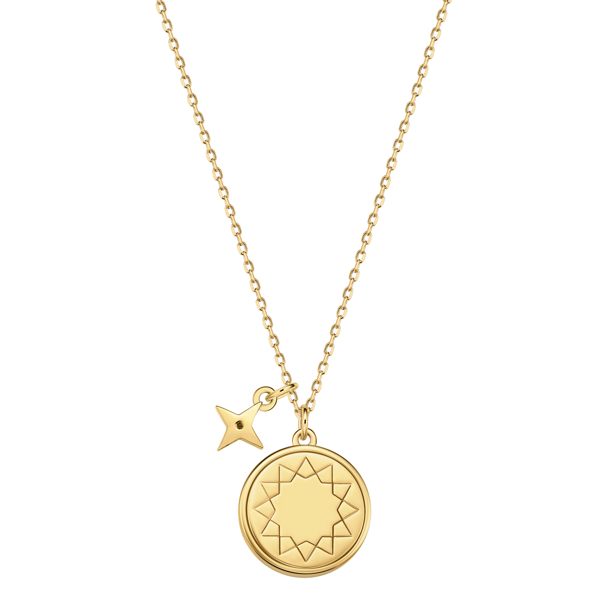 Vintage Cat Moon Goddess Necklace